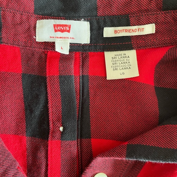 Levi’s Ultimate Boyfriend Fit Flannel Shirt size Large - Picture 2 of 4
